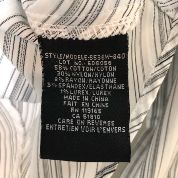 Tribal Striped Stretch Button Down Shirt - Picture 3 of 5